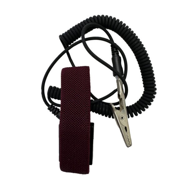 Adjustable Antistatic Wrist Band with Esd Grounding Protects Operators and Sensitive Components from Static Discharge During Electronics Assembly.