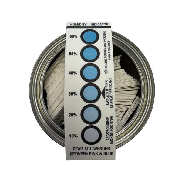 Humidity Indicator Cards (3 Spots 5%, 10%, 60%) – 125 Pcs Provide Quick and Reliable Monitoring of Moisture Levels in Electronics Packaging.